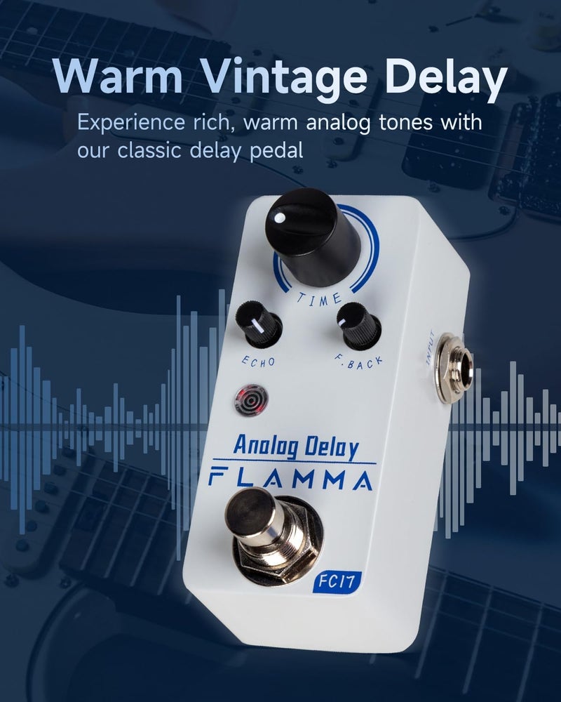 FLAMMA FC17 Analog Delay Pedal Vintage Delay Effects Electric Guitar Pedal True Bypass - Image 2